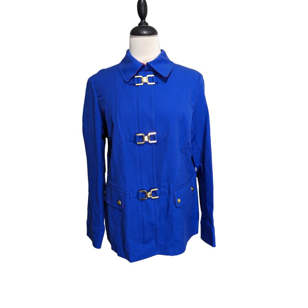 New Jones New York Signature Womens Seaport Blue Jacket Size M